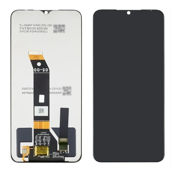 Дисплей для Xiaomi Poco M4 5G/ M5/ Redmi Note 11E з чорним тачскрином Service Pack REV 05-00 45508 фото