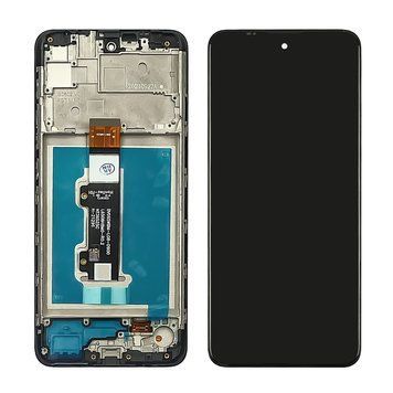 Дисплей для Motorola E40 з чорним тачскрином та корпусною рамкою 41921 фото